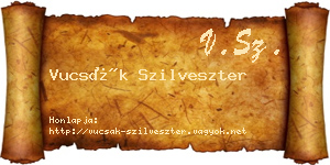 Vucsák Szilveszter névjegykártya