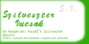 szilveszter vucsak business card